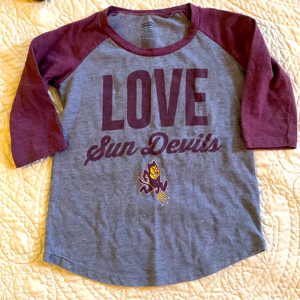 Sun Devils kids baseball shirt